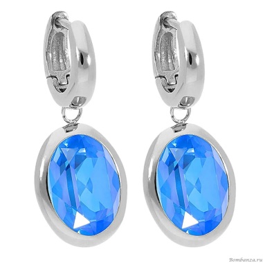 Серьги Qudo, Creole TIVOLA small S royal blue delite, 310686 BL/S Серьги Qudo, Creole TIVOLA small S royal blue delite, 310686 BL/S